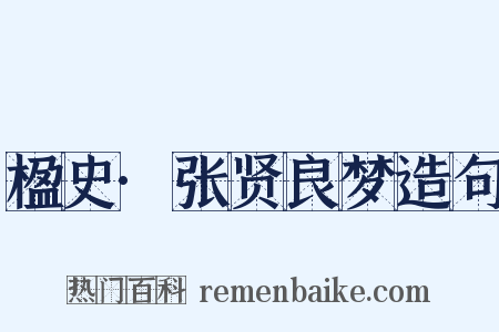 楹史·张贤良梦造句是什么意思的图片